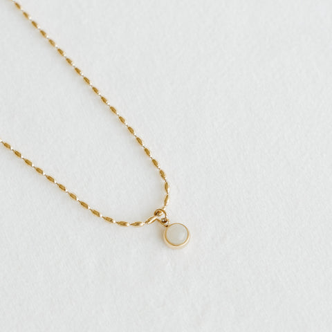 Petite Gold  // Opal Necklace Glass GP