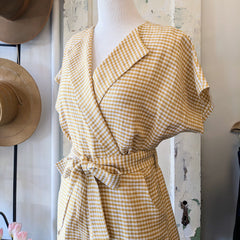 Annie 50 // Vichy Jumpsuit Lemon