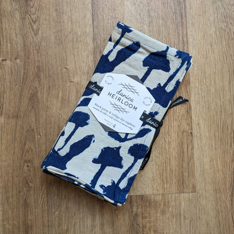 Danica // Heirloom Napkins Block Print Flourish
