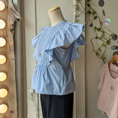 Melissa Nepton // Zella Top Light Blue