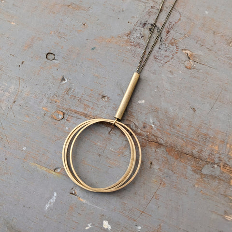 dconstruct // Ecoresin Scallop Line Drop Earrings Copper