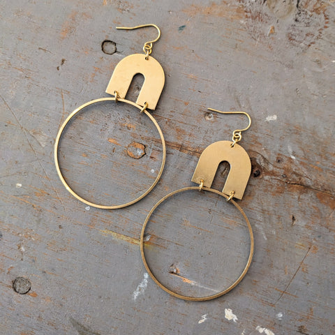 Catmamola // Ceramic Stud Earrings Yellow