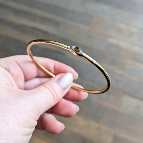 Lissa Bowie // Eye Catcher Bangle Brass Brown