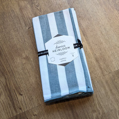 Danica // Heirloom Stripe Cotton Napkins Lagoon