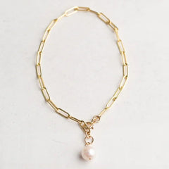 Jen Ellis // Cora Bracelet GF/FW Pearl