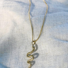 Hawkly // Serpent Mini Necklace Bronze