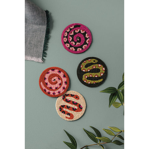 Danica // Beaded Coaster Set Gardenland