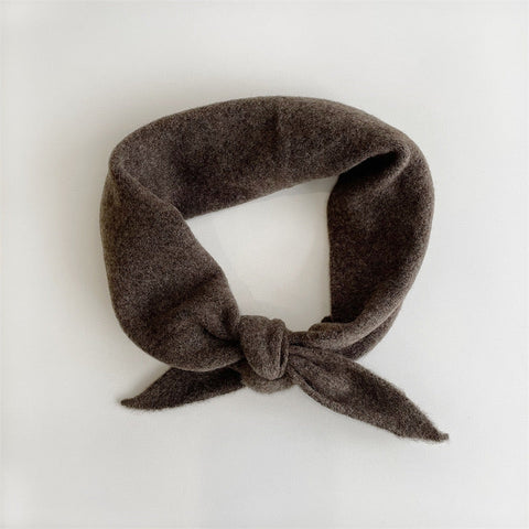 Billy Bamboo // Fuzzy Wool Cravat Scarf Brown