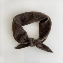 Billy Bamboo // Fuzzy Wool Cravat Scarf Brown