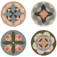 Danica // Beaded Coaster Set Form Disco