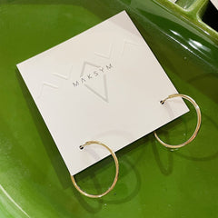 Maksym // Gold Plated Hoops