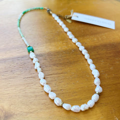 Hailey Gerrits // Eliane Necklace Chrysoprase