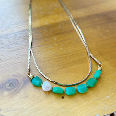 Hailey Gerrits // Altan Necklace Chrysoprase