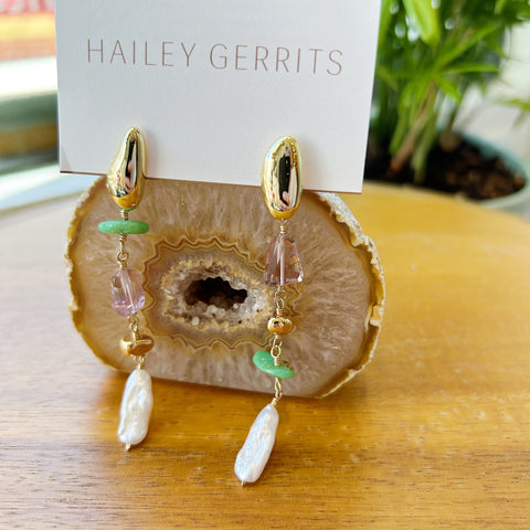 Hailey Gerrits // Ostara Earrings Ametrine