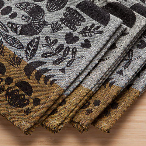 Danica // Heirloom Linen Napkins Ochre