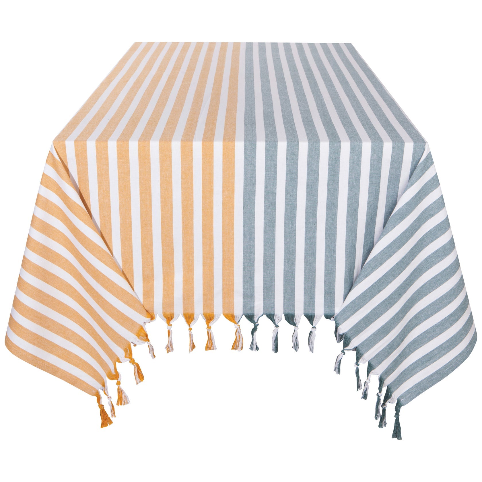 Danica // Heirloom Tablecloth Stripe Lagoon