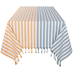 Danica // Heirloom Tablecloth Stripe Lagoon
