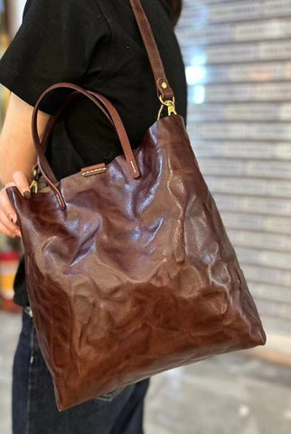 Uppdoo // Journey Crumpled Tote Chestnut