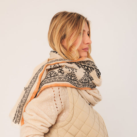 Indi & Cold // Embroidered Scarf