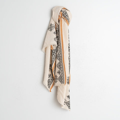Indi & Cold // Embroidered Scarf