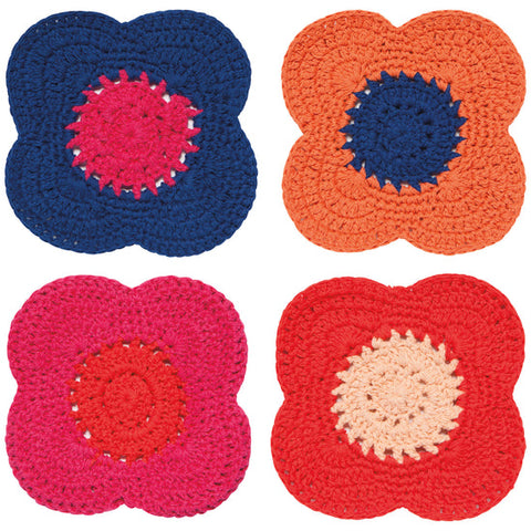 Danica // Crochet Coaster Set Poppy
