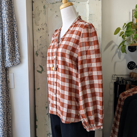 Des Petits Hauts // Umberto Blouse Orange Plaid