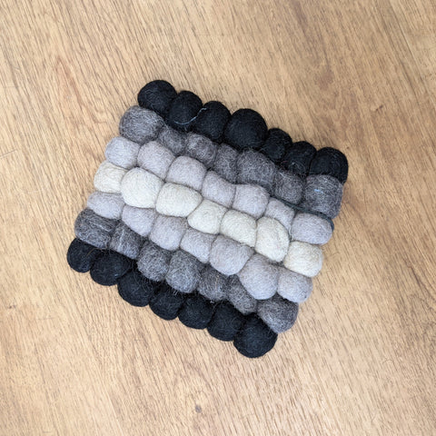 Danica // Heirloom Dot Felt Trivet Shadow Ombre