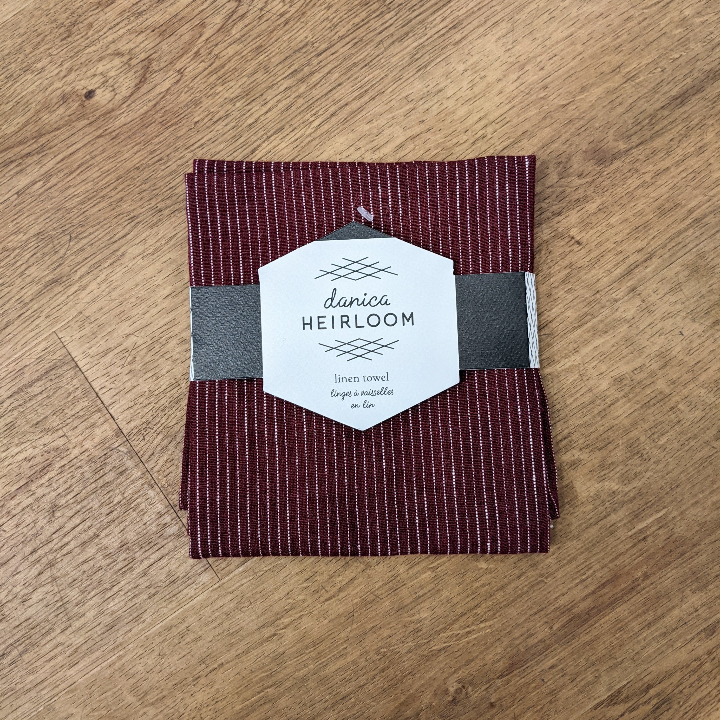 Danica // Heirloom Linen Tea Towel Wine