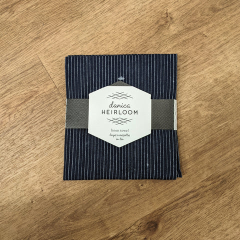 Danica // Heirloom Linen Tea Towel Midnight