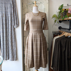 Bodybag by Jude // Lennox Grid Dress Camel