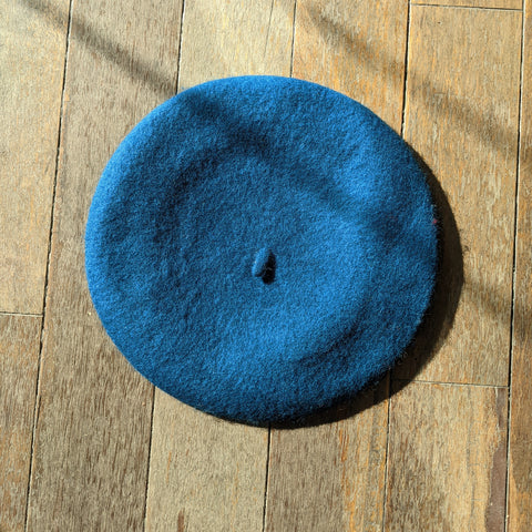 I Love Panama Hats // Wool Beret Peacock