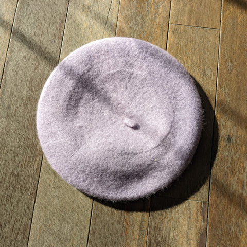 I Love Panama Hats // Wool Beret Lilac