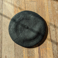 I Love Panama Hats // Wool Beret Black