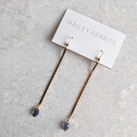 Hailey Gerrits // Hama Drop Earrings Iolite
