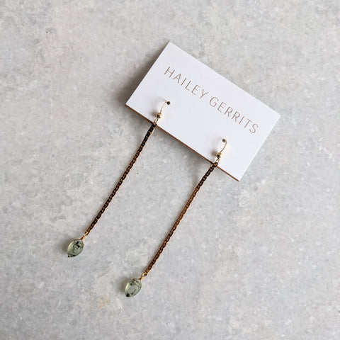 Hailey Gerrits // Hama Drop Earrings Prehnite