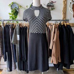 Melissa Nepton // Fara Dress Striped Black