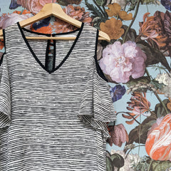 Melissa Nepton // Derken Dress Black Stripe M