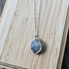 Lissa Bowie // Moon Coin Necklace Brass/Sterling Silver