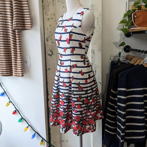 Yumi // Striped Floral Dress XL