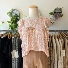 Gentle Fawn // Leona Top Apricot Ditsy