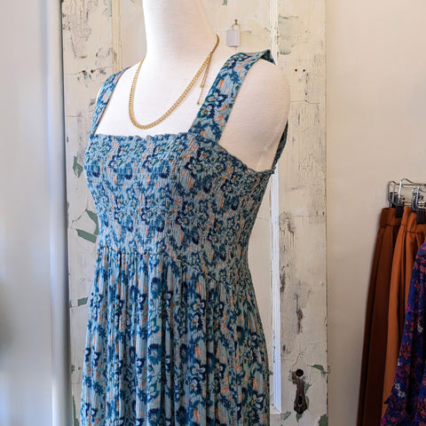 Indi & Cold // Rouched Blue Dress