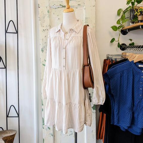 Gentle Fawn // Tulum Dress Tan Stripe