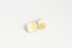 dconstruct // Gilded Gold/White Circle Studs