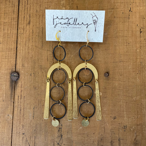 Frug // Archway Loop Brass Earrings