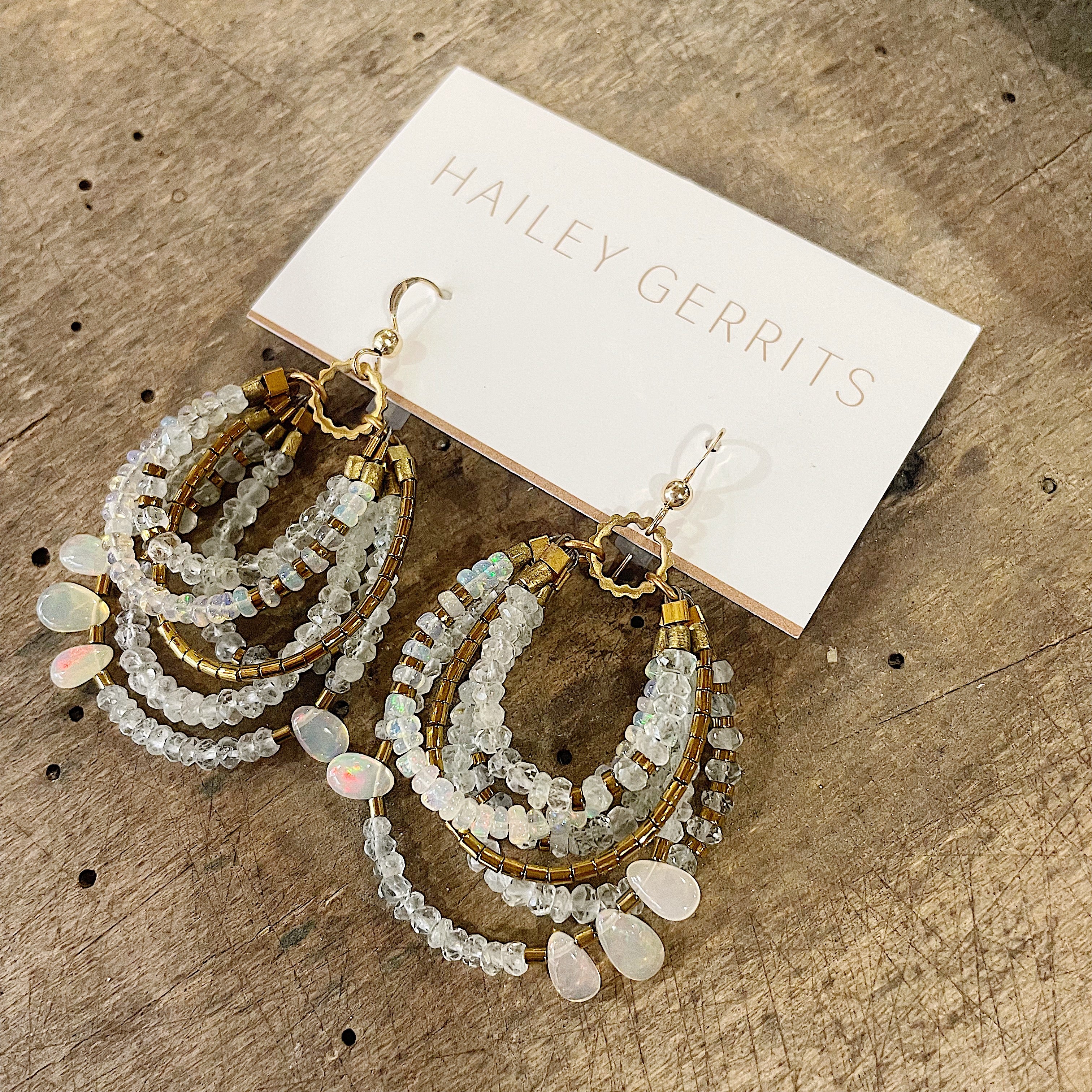 Hailey Gerrits // Oleria Earrings Aquamarine