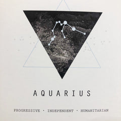 White Feather Design // Zodiac Coin Necklace Aquarius