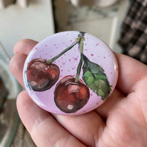 No Go Bed // Cherries Pocket Mirror