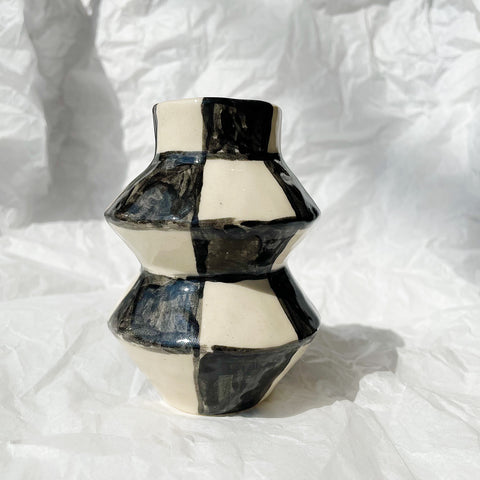 Days Eye Ceramics // Checkered Bud Vase