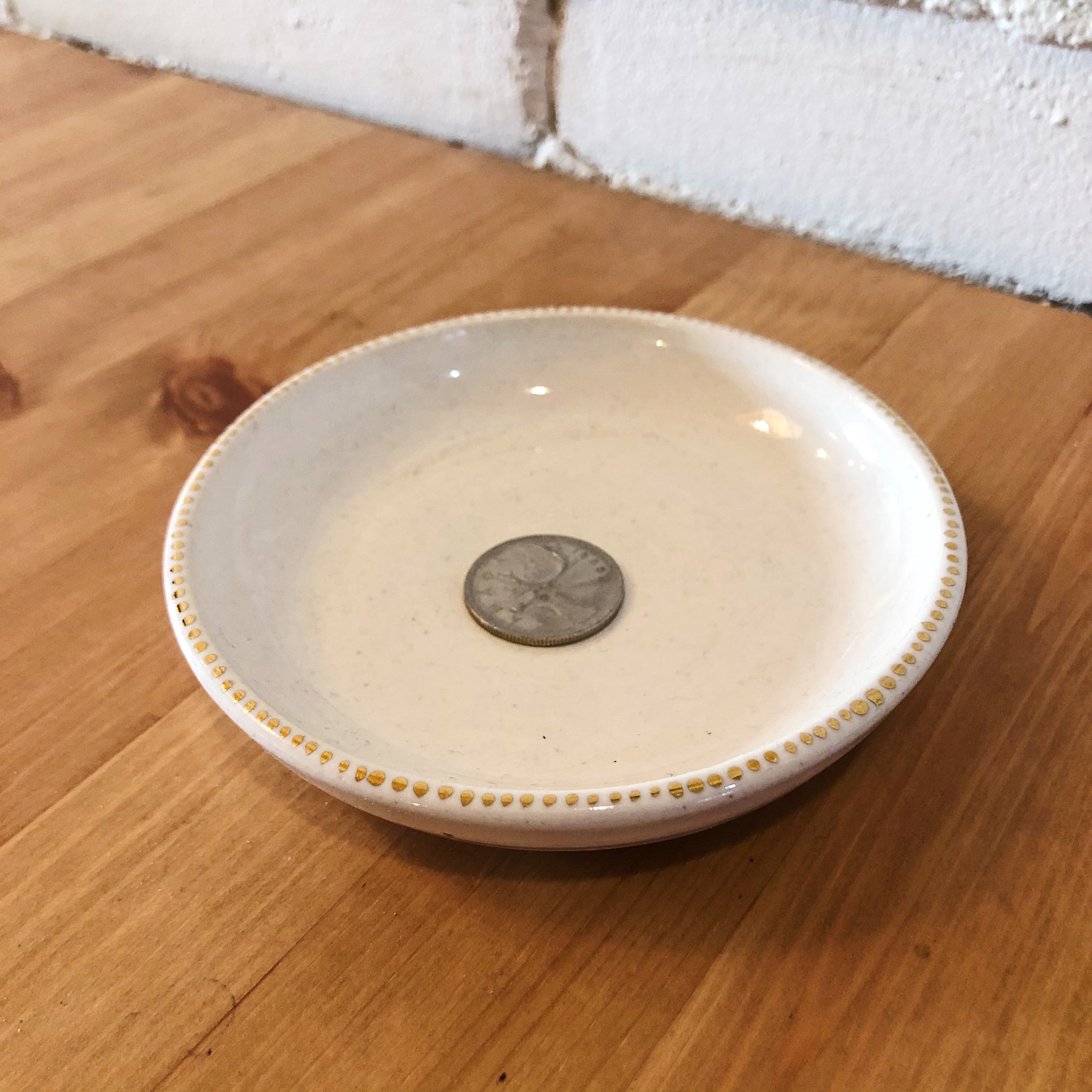 Shayna Stevenson // Gold Dot Ceramic Dish