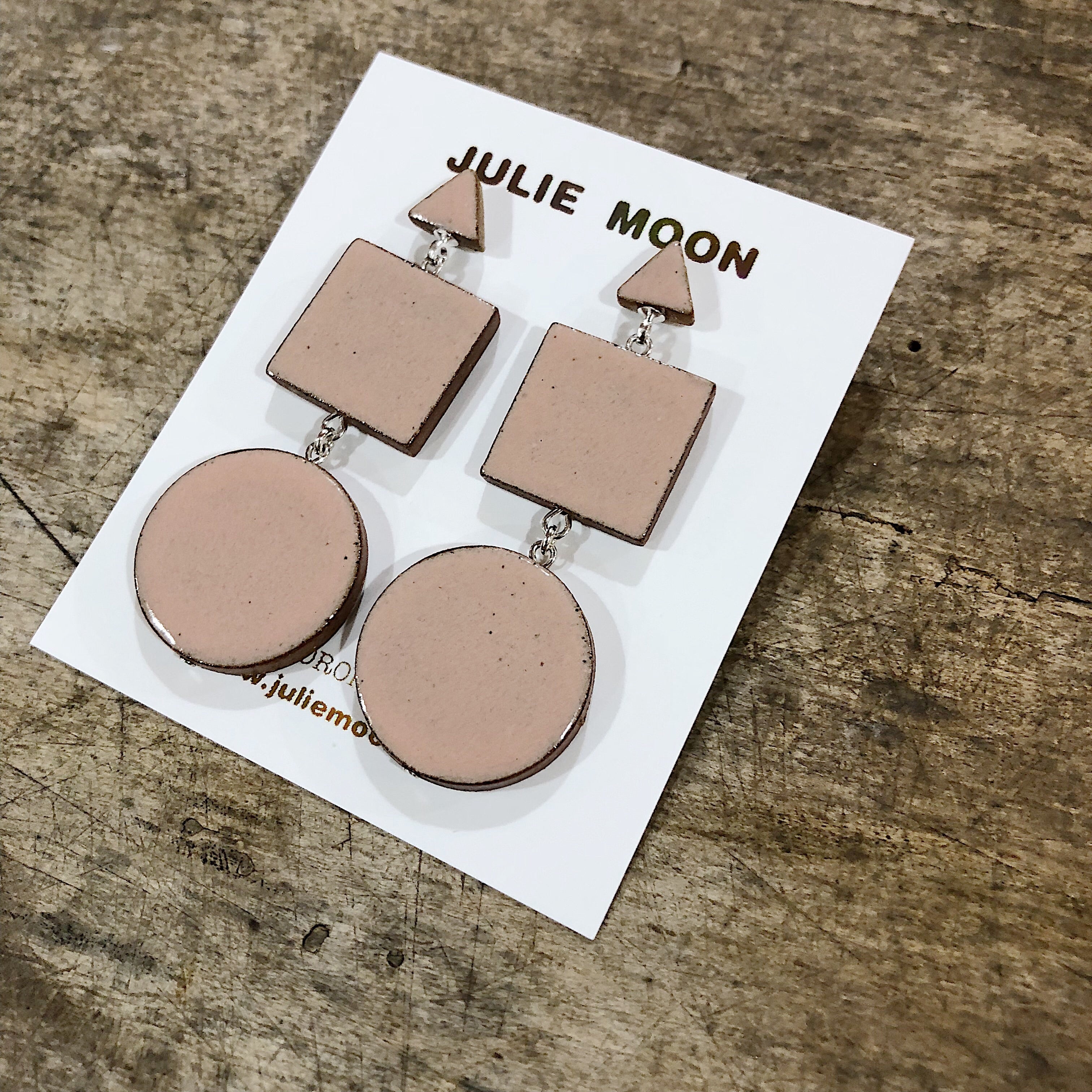 Julie Moon // Ceramic Earrings Blush Triplet